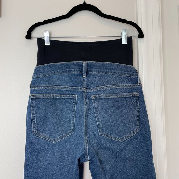 GAP Maternity Vintage Slim Jeans - True Waistband Full Panel - Medium Wash 27S - Picture 10 of 11